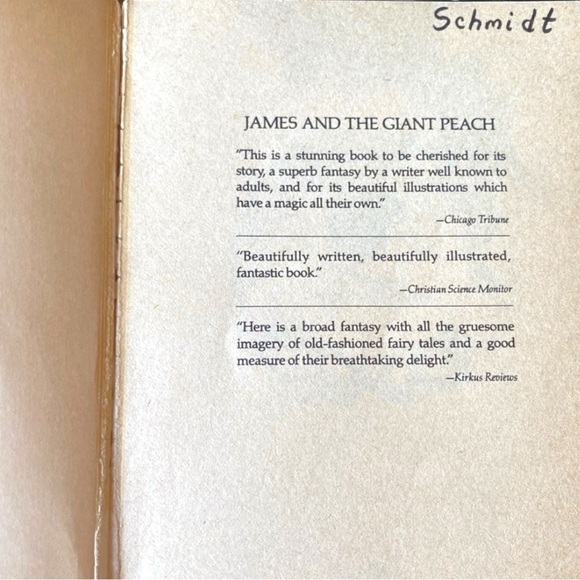 VINTAGE 1980 James and the Giant Peach by Roald Dahl | Bantam Skylark Paperback - Picture 11 of 13